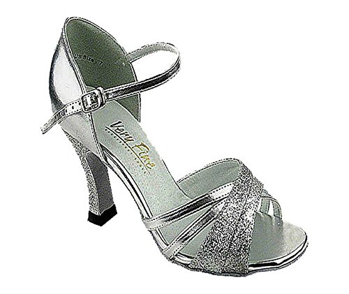 Very Fine Dance Shoes 6030 Silver Stardust & Silver Leather, 3