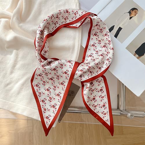 WENLOOY 4 Pack Purse Scarf Bags for Women Handbag Scarfs Band Lightweight Skinny Hair Neck Accessories Fashion Gifts4