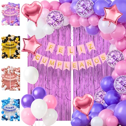 Catálogo de Pack de artículos para fiestas - solo los mejores. 45 GIVOOBE 50PCS Globos de Cumpleaños, Decoracion Cumpleaños, Decoracion Fiesta de Pared, Incluye Una Pancarta de 'Feliz Cumpleanos', Cortinas de Fiesta Metálicas y Globos...