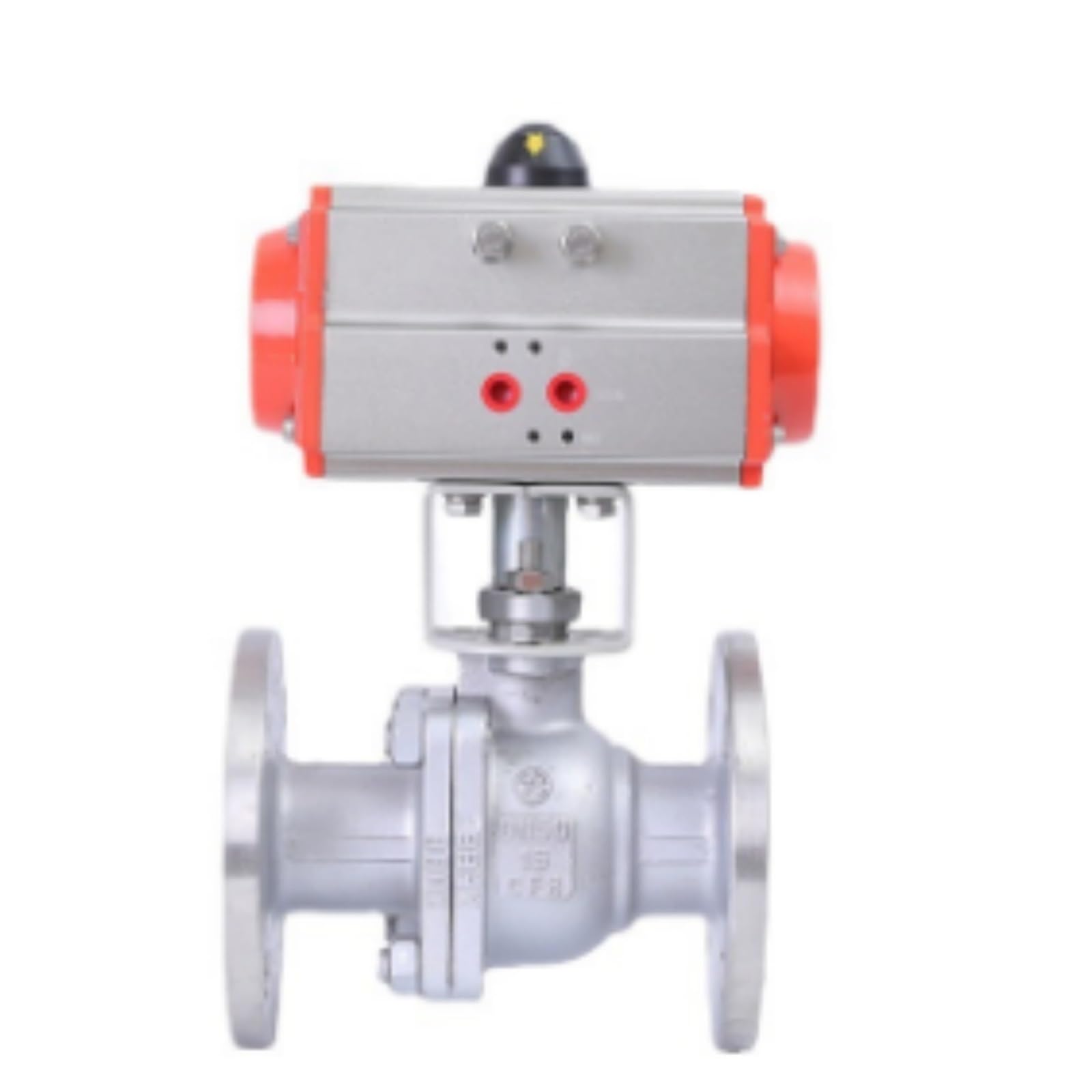DN15 304 Stainless Steel Pneumatic Flanged Ball Valve Double Acting Cylinder High Temperature Steam Flange Ball Valve