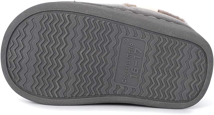 ESTAMICO Girls Cute Cartoon Slippers with Memory Foam Kids Plush Warm Winter House Shoes - Image 5