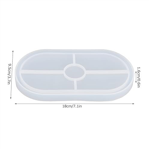 Miniatura 5 de Molde de resina para platos, molde de plato de baratija, molde ovalado de silicona, molde de bandeja de silicona, bandeja de joyería para baratijas,