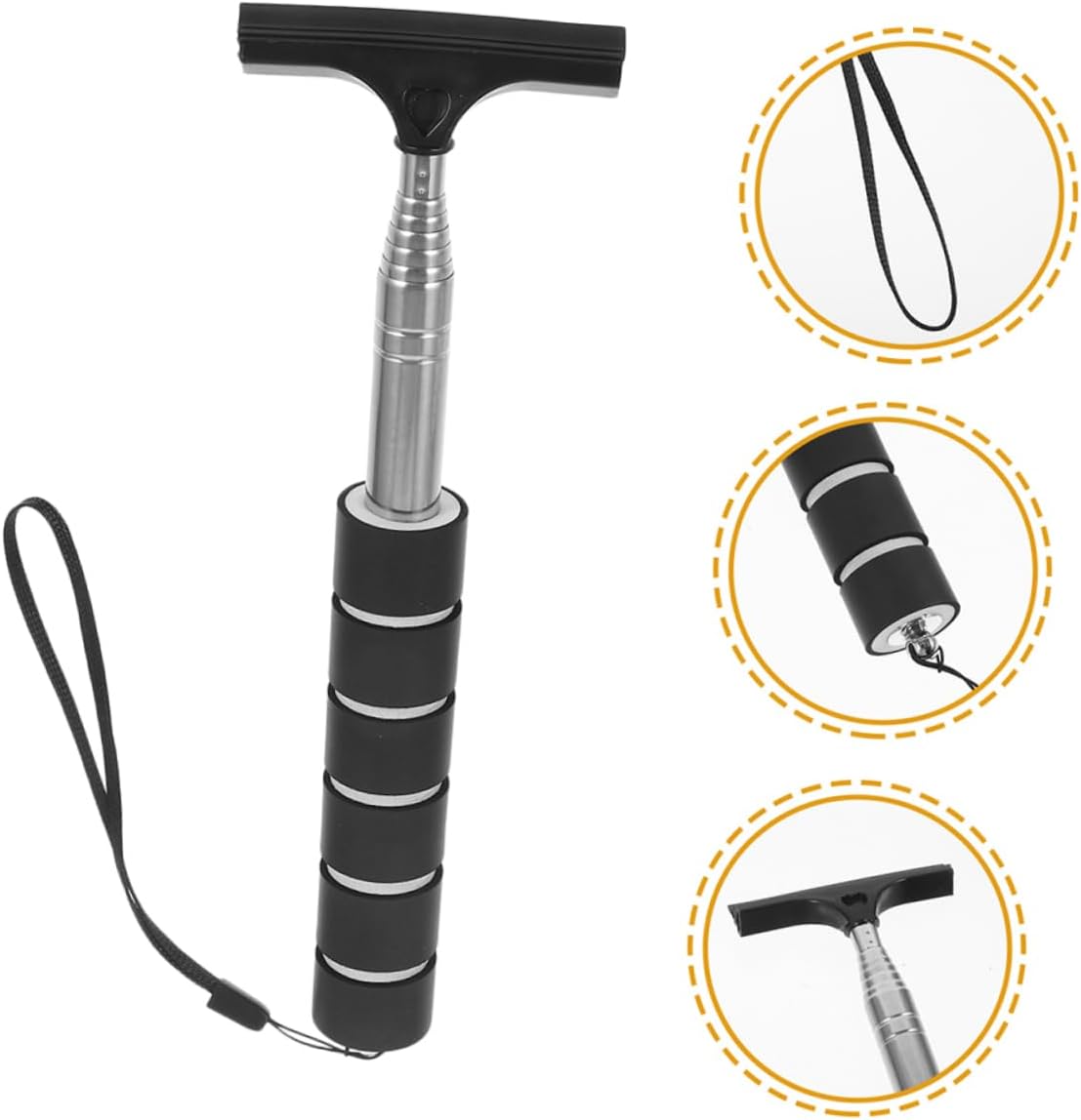 3Pcs Car Window Squeegee Retractable Rearview Mirror Wiper for Rainy Foggy Weather Durable Design Efficient Car for Visibility