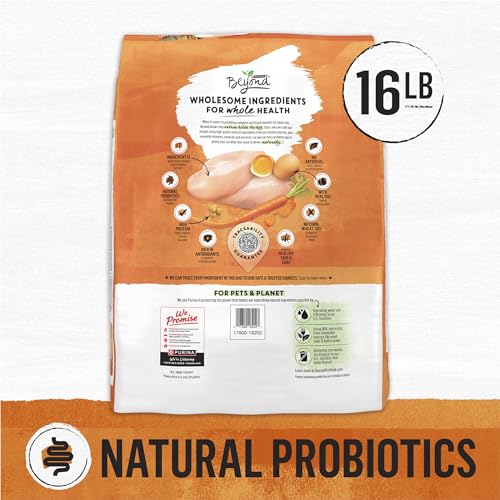 Purina Beyond Grain Free White Meat Chicken and Egg Recipe Natural Cat Food High Protein Cat Food Dry Formula - 16 Lb. Bag