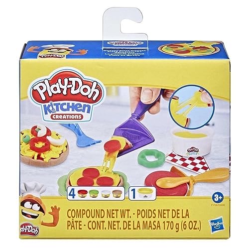 Play-Doh Kitchen Creations- Cheesy Pizza Playset for Kids 3 Years and Up Non-Toxic