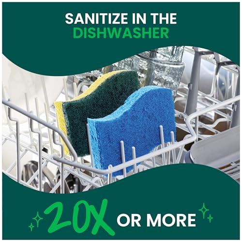 Scotch-Brite Zero Scratch Scrub Sponge, 6 Kitchen Sponges for Cleaning Around the Home, Bathroom & More, Scratch-free Dish Scrubber, Multi-surface Safe, Best for Nonstick Pots and Pans - Image 7