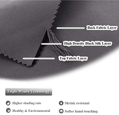 Image of Comfy Home Fabric Solid Grommet Curtain, 9 Feet, Grey, Pack of 2