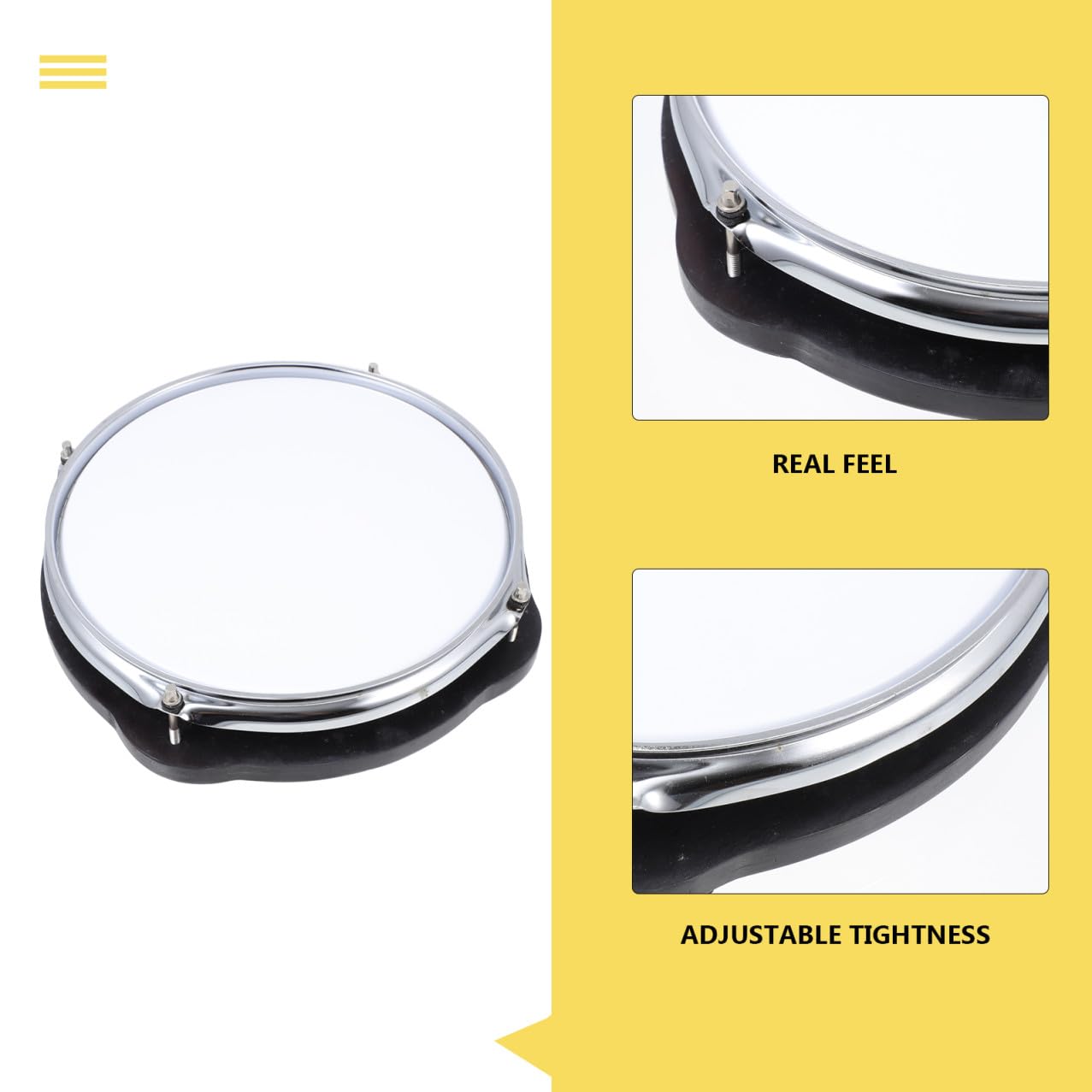 TOYANDONA Pad Riduzione del Volume Allenatore 10 Pollici in Pvc Batteria Bianco e Flessibile per Pratica di Percussioni e Strumenti Musicali