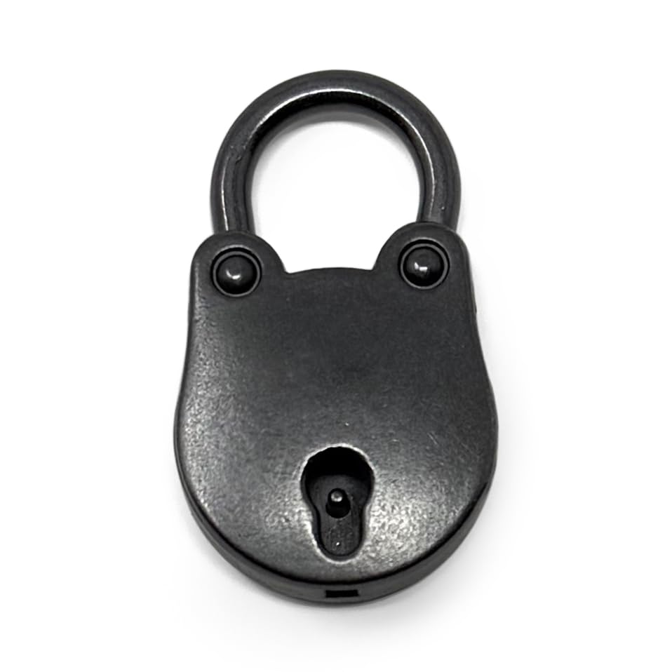 Image of Nautical Cove Antique Solid Iron Lock with Skeleton Keys - Pirate Treasure Lock (Mini 1.5 inch)