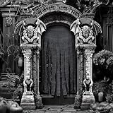 4 Pcs Halloween Cemetery Archway Cemetery Scary Door Banners with Curtain Horror Outdoor Banners Sign Decorations for Halloween Outdoor Party Supplies