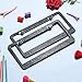 Black Bling License Plate Frames for Women - 2 Pack Bedazzled Cover, Clear Crystal Stainless Steel Girly Queen Sparkle License Plate Frame Cute Diamond Shiny Black Sparkly Cover