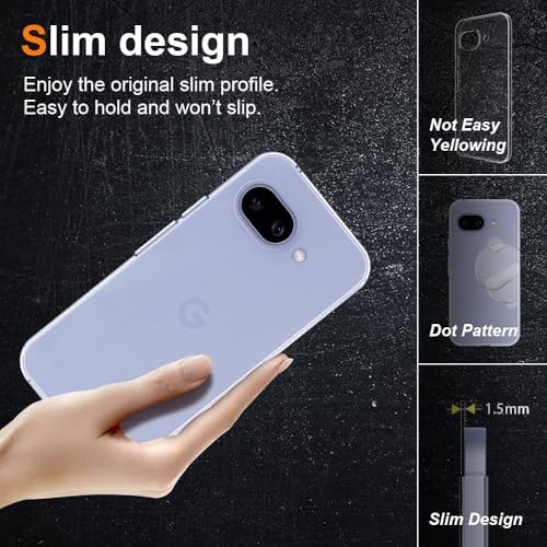 Image of for Google Pixel 9A 5G Premium Transparent Hybrid Soft Slim Dust Proof Silicone Back Case Cover with Camera Protection