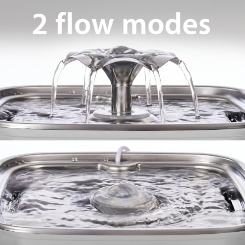 Image of Veken Innovation Award Winner Stainless Steel Cat Water Fountain, 108oz