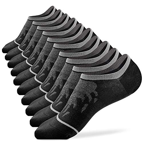 Image of Busy Socks Mens No Show Low Cut Socks Women's Invisible Liner Thin Socks with Non-Slip Heel Grips,Recycled Socks,1 /5 Pack
