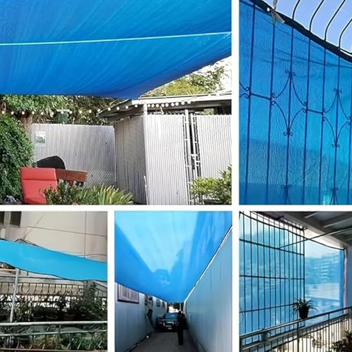Bache mailles resistente aux UV voile d'ombrage avec oeillets 2x2m - 8