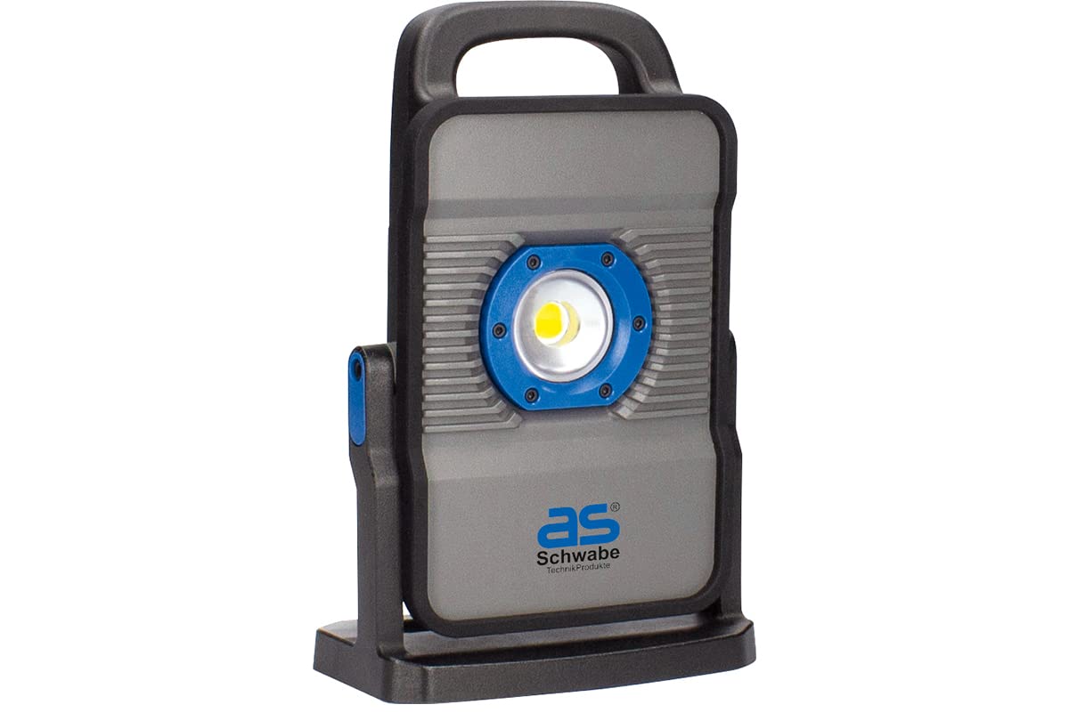 as - Schwabe Acculine 46451 Multi A2 - Foco móvil para baterías de diferentes fabricantes, 20 W y marco plegable, para iluminación exterior, duración máxima: 40 h a 18 V/12 Ah, IP54, color gris
