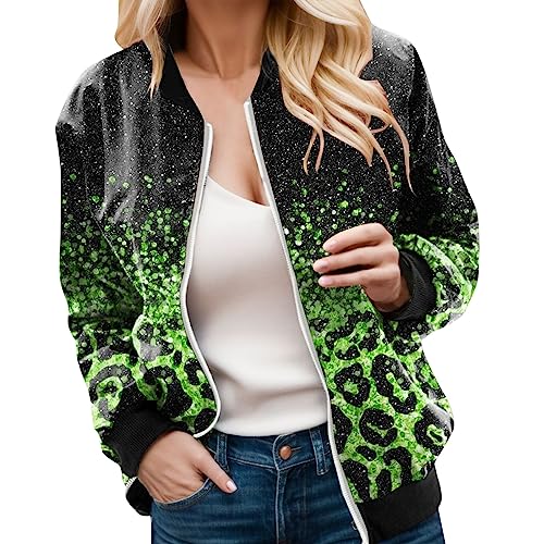 Collage Jacket Bomberjacke Damen Grün Bomberjacke Jacket Damen Sommer...