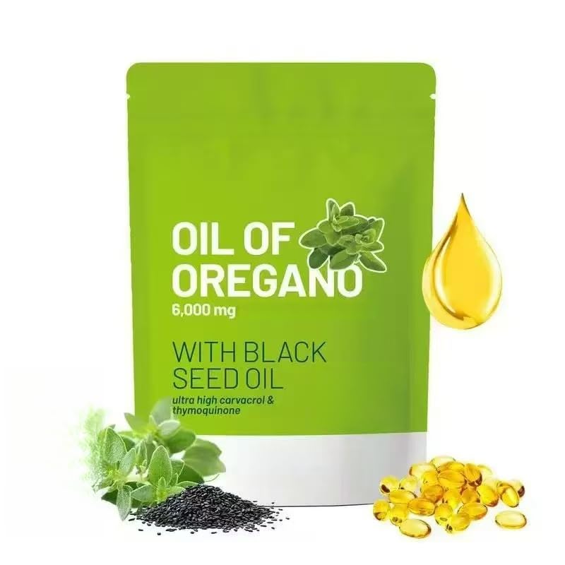Aceite de orégano, aceite equilibrado de orégano con aceite de semilla negra, aceite de orégano orgánico, timoquinona, no OGM