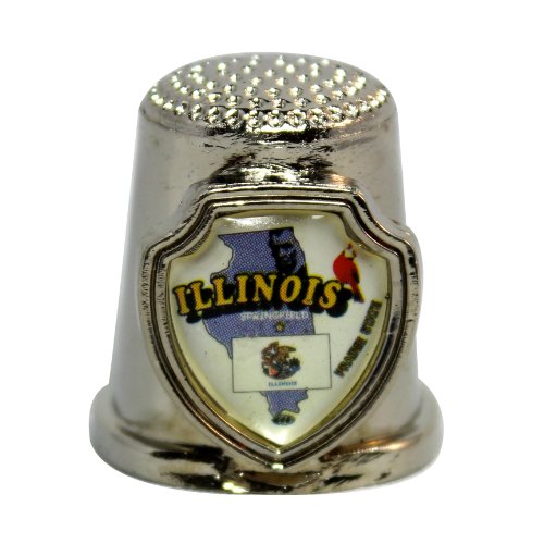 Souvenir Thimble - Illinois - IL