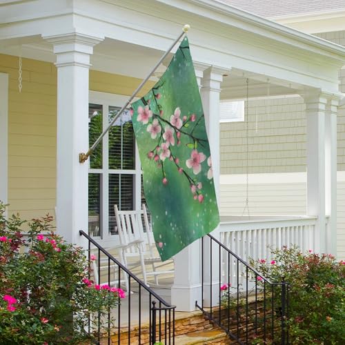 Drapeau d'extérieur 60x90 cm en polyester 200D robuste floral pour jardin