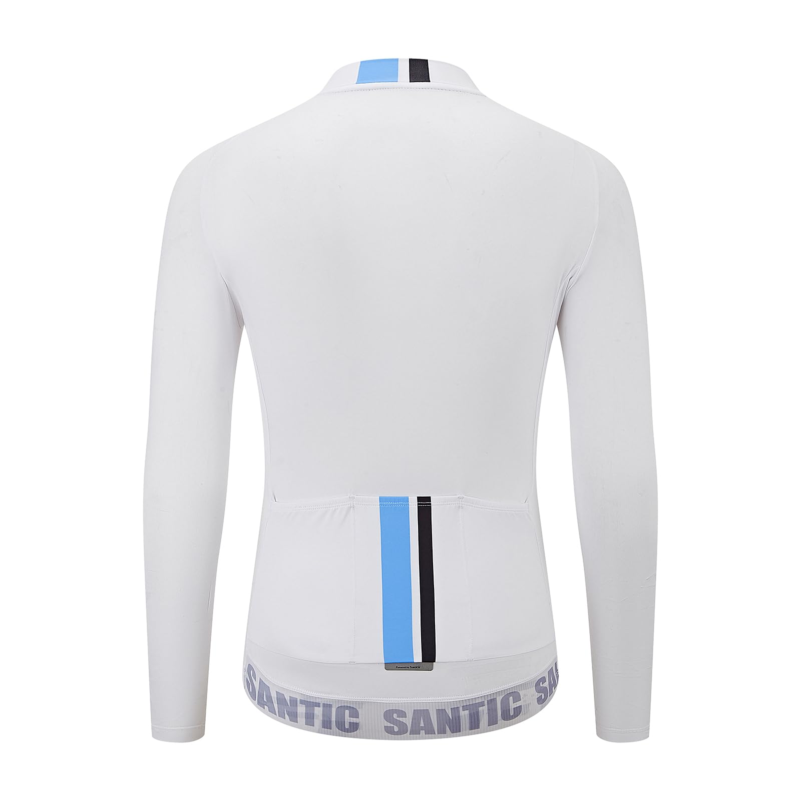 Santic Maillot Cyclisme Homme Manches Longues Respirant avec Poches Blanco EU XXL