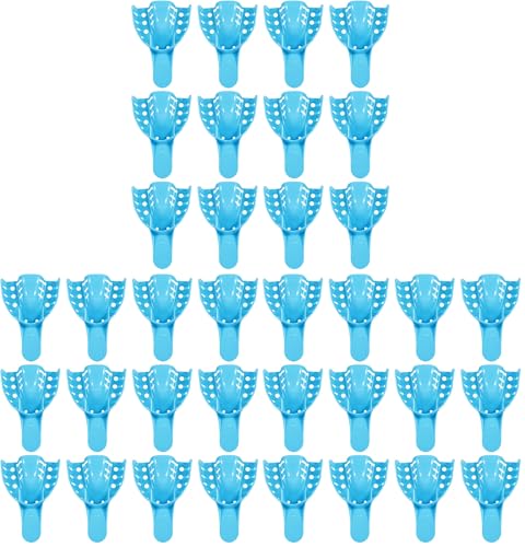 Image of JMU Dental Impression Tray,Bag of 12 Perforated Disposable Trays,5 Small Upper (Pack of 3)