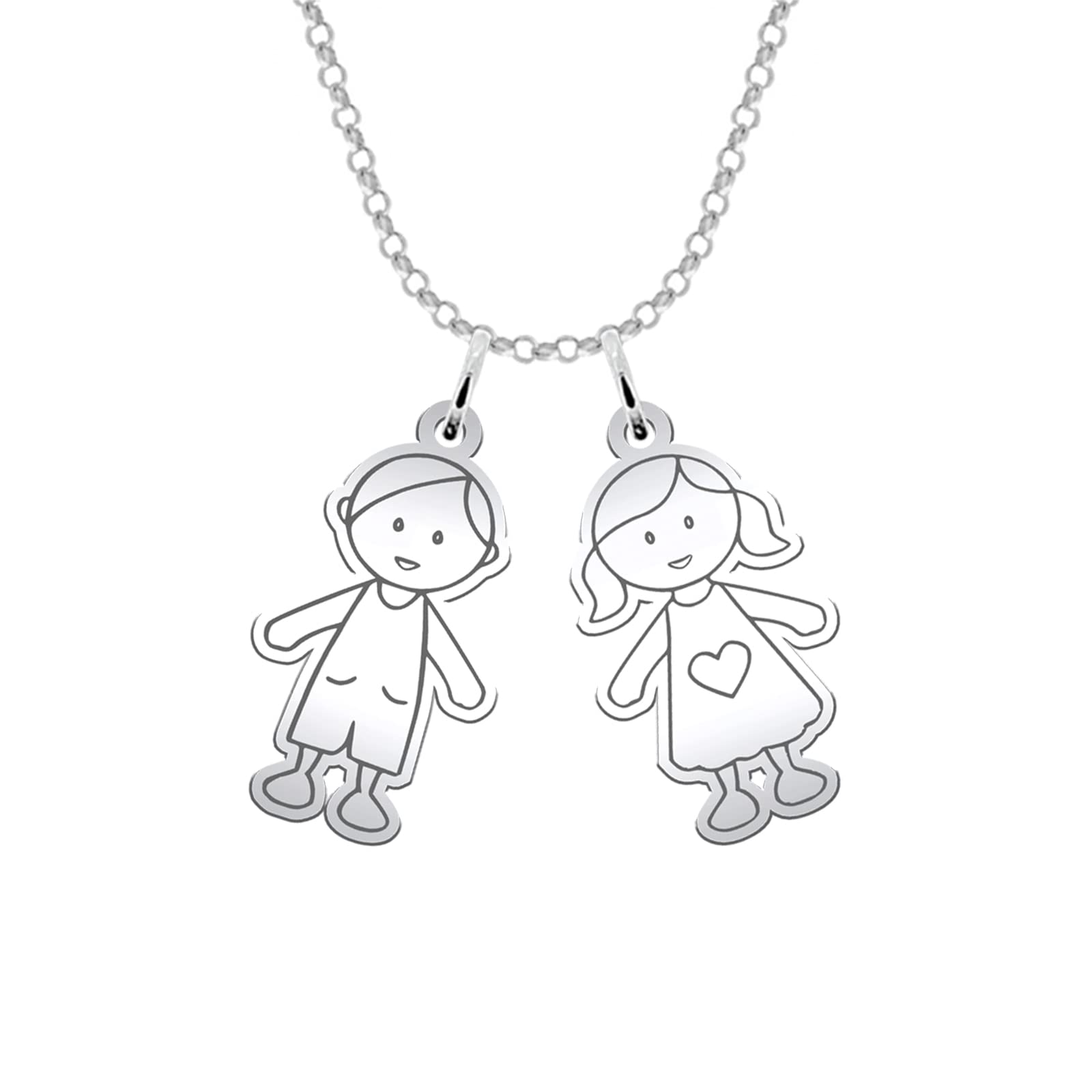 Collar Con Niños Plata de ley Personalizado- Colgante para Mama, Abuela, Tía o Madre Primeriza con Nombres de Hijos, Nietos o Sobrinos - Ideas Regalo Dia de la Madre Navidad Cumpleaños o Aniversario