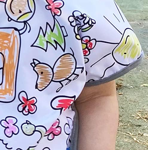 yorni Unisex Su Geçirmez, Cırtlı, Cepli, Yarım Kollu Bebek/çocuk Mama Önlüğü, 1-3 Yaş Family (1-3yaş) - Görsel 7