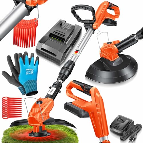 MASKO® Akku-Rasentrimmer mit 20 V Li-Ion Akku, 2,0 Ah Akku und Ladegerät,...