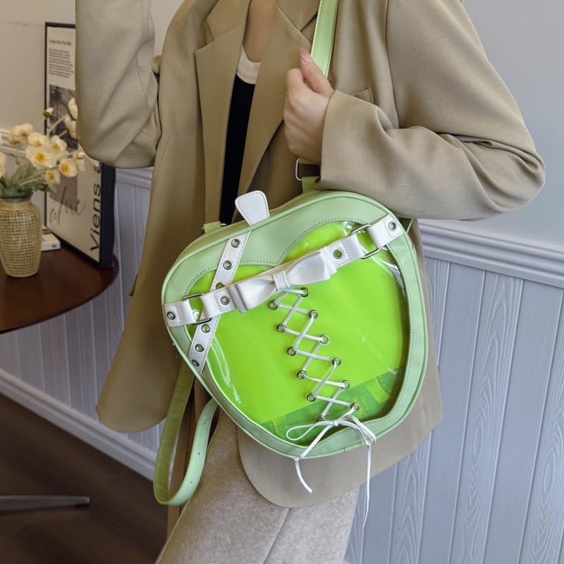 Kawaii Itabag Purse for Women, Trendy Y2k Purse Ita Backpack Lolita Pin Display Daypack Shoulder Bag Grunge Gothic Bag