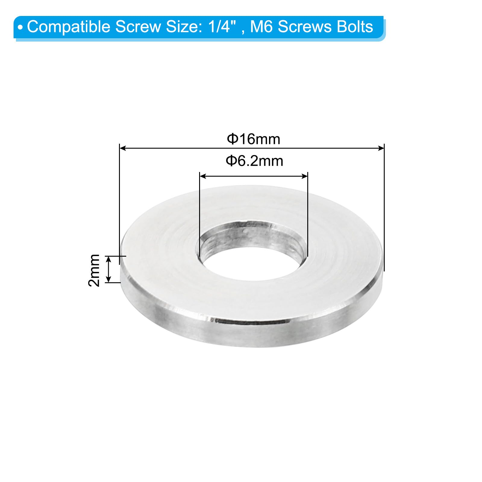 PATIKIL M6 Stainless Steel Spacers - Image 2