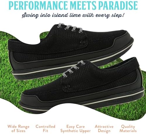 Margaritaville The Gimmie Athletic Golf Shoes, Men’s Golf Shoes, Black/Grey, Men’s 10.5 | Image 4