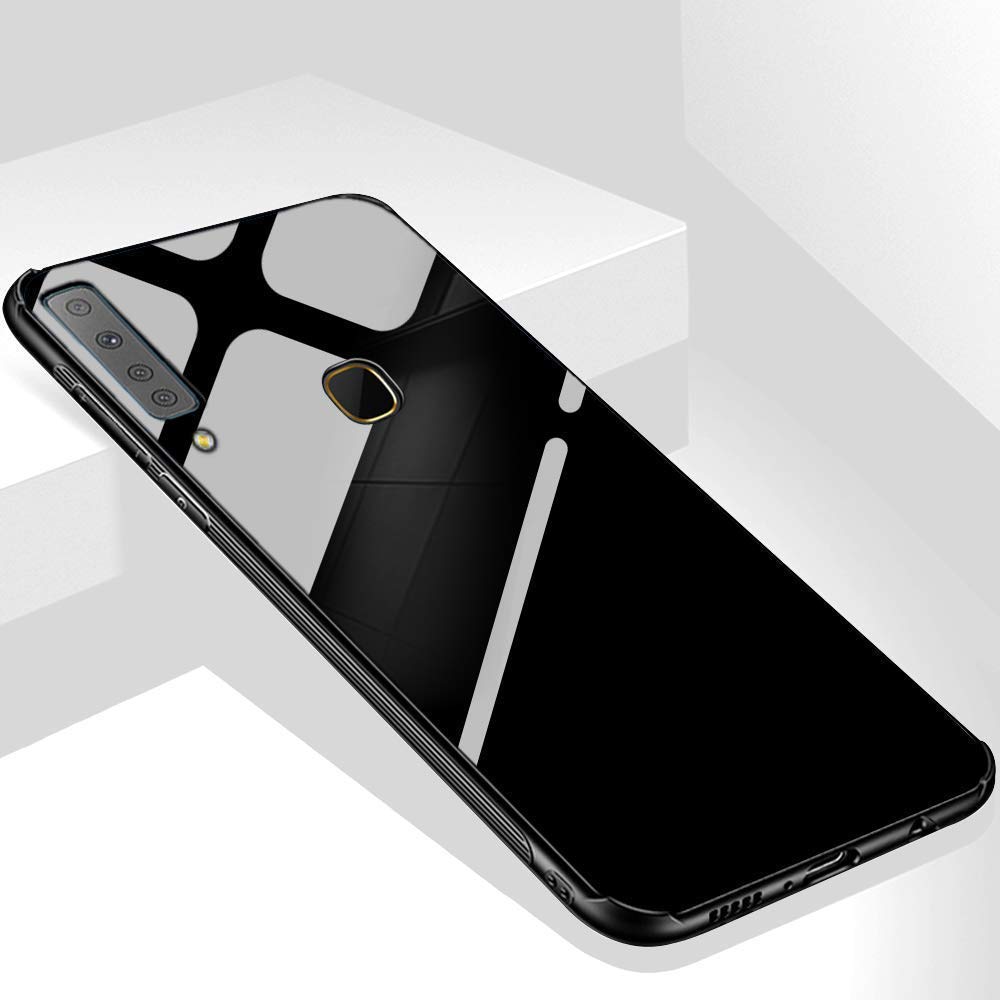 CLICKFLEEK Stylish Glass Back Case Cover for Samsung Galaxy A9 (2018) (Black Glass) (B0938FR9N6) Amazon Price History, Amazon Price Tracker