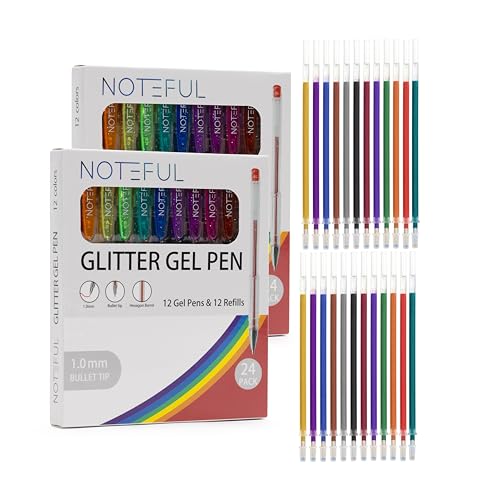 Set de 12 Bolígrafos Gel Glitter Multicolor miniatura 1