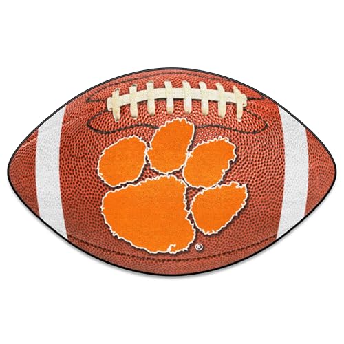 FANMATS 3726 Clemson Tigers Football Rug - 20.5in. x 32.5in. | Sports Fan Home Decor Rug and Tailgating Mat