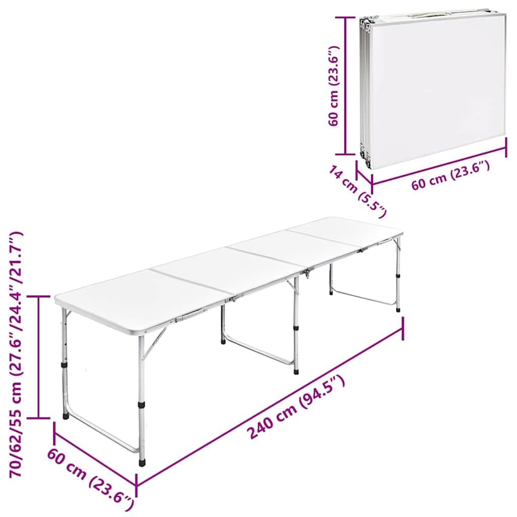 vidaXL Mesa de Camping Plegable mesas de Camping Plegables Mesa de Camping