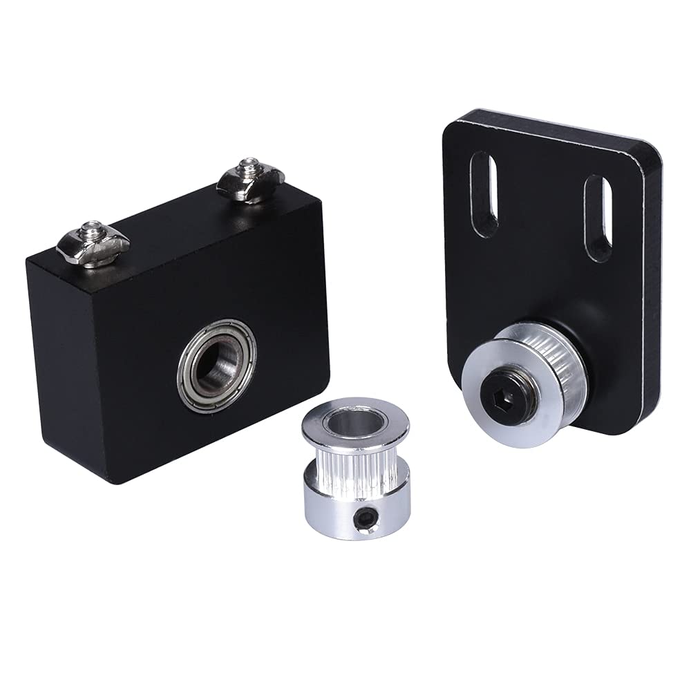 Części drukarki Zestaw do modernizacji osi Z Pojedynczy podwójny wspornik łożyska Zestaw kół napinających z profilem aluminiowym do drukarki 3D Ender3 CR10 Części do naprawy silnika krokowego (kolor: