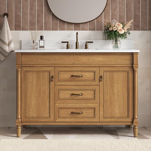 DELUXE LIVING 48 Inch Bathroom Vanity with Sink Combo, Classic