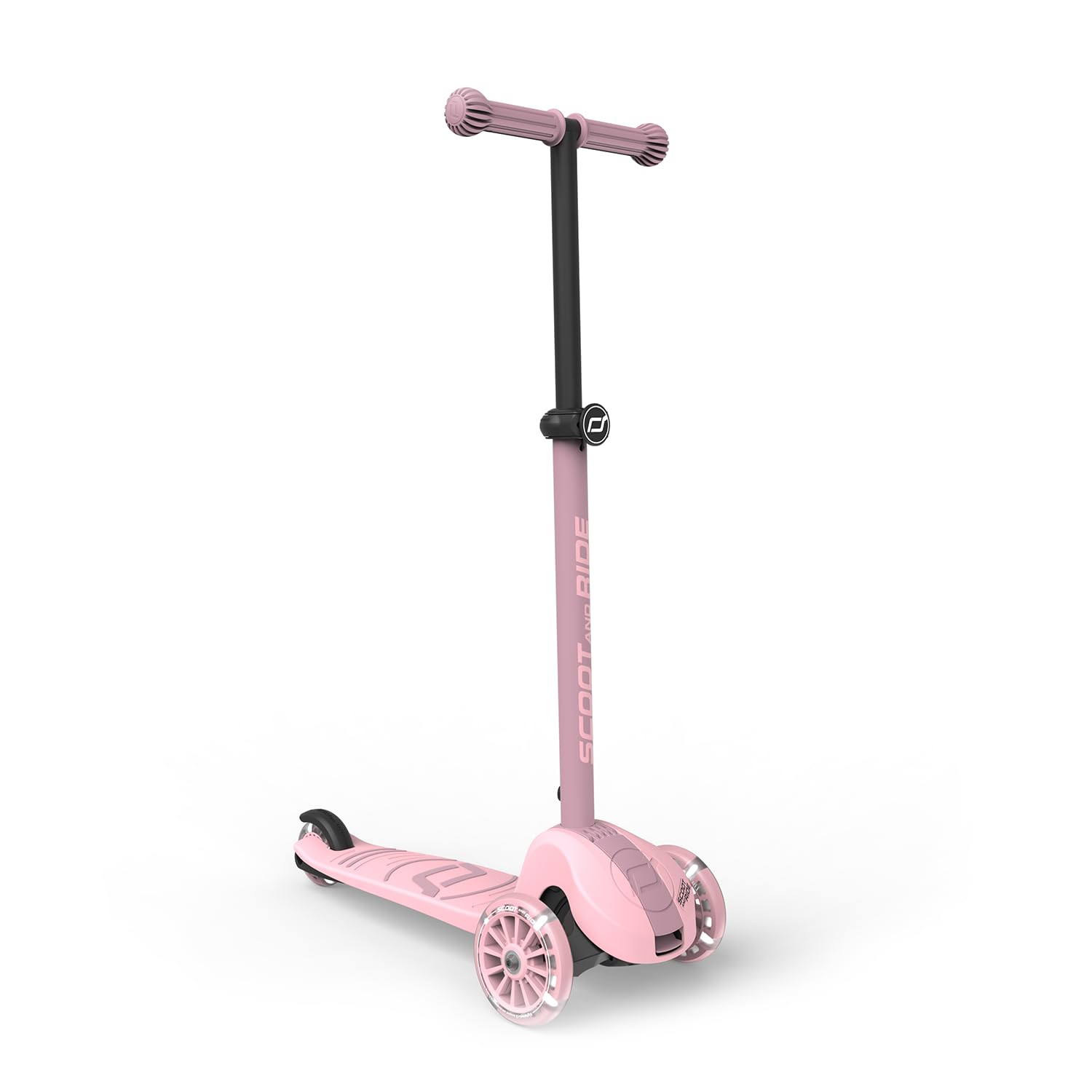 SCOOT AND RIDE ピンク　室内使用のみ Scoot & Ride Highwaykick 3S LED Kids Scooter – Rose | Adjustable
