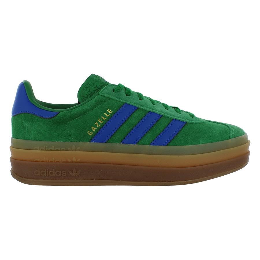 Image of adidas Gazelle Bold Womens Shoes Size 7.5, Color: Green /Blue-Green