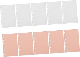 OHPHCALL 10 Folhas Bloco De Notas Clipes Pastas De Arquivo Bloco De Notas Preto Pasta Pp Documentos Sacos De Arquivamento Bolso Grosso Saco De Armazenamento Decorativo Pasta De Bolso Bolsa