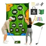 Golf Game for Adults Outdoor Indoor - Backyard Chipping Set with Sticky Balls - Family Entertainment Multi-Player Action - Friend and Party Activity - Gift for Golfers (with Club)