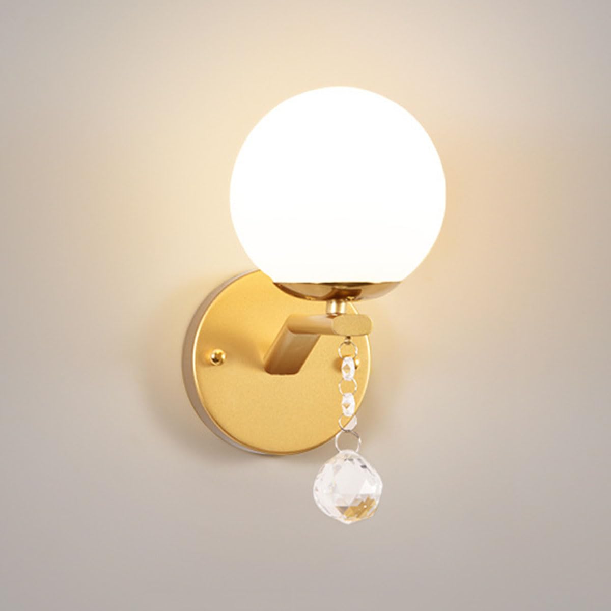 Apliques de Pared E27 en Color Dorado con Bola Colgante para Sala de Estar