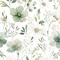 Akodm Sage Green Floral Peel and Stick Wallpaper Self Adhesive Removable Modern for Bedroom Accent Wall Renter Friendly Thick Watercolor Natural Flower Wallpaper 17.7" x 70.8"