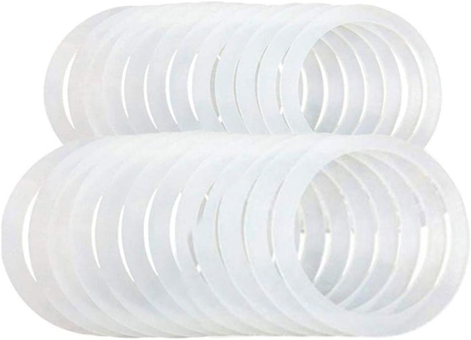 Silicone Jar Gaskets Leak Proof and Airtight 10 Pack for 70mm and 86mm Can Lids White (70mm)