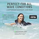 THURSO SURF Quill 42'' Bodyboard Lightweight Durable EPS Core IXPE Deck HDPE Slick Bottom FRP Stringer Crescent Tail Dual Channel Plastic Mesh with Double Stainless Steel Swivel Coiled Wrist Leash - Image 5