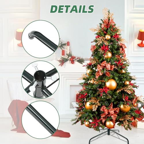 Christmas Tree Base Stand, 60CM Artificial Tree Bracket Metal for 4ft 5ft 6ft 7ft Christmas Tree (60) - Image 6
