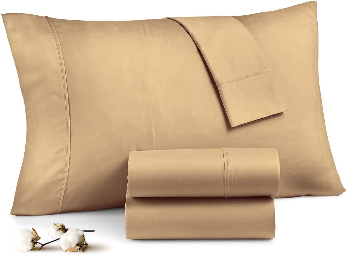 Pillow Cases Set of 2 | Pillow Cover Pack of 2 | Pillow Cover King Size 16''x24 Cotton Taupe Solid (16x24 Inch)