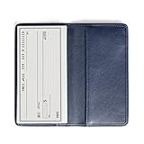 Leatherology Standard Checkbook Cover - Full Grain Leather - Navy (blue)