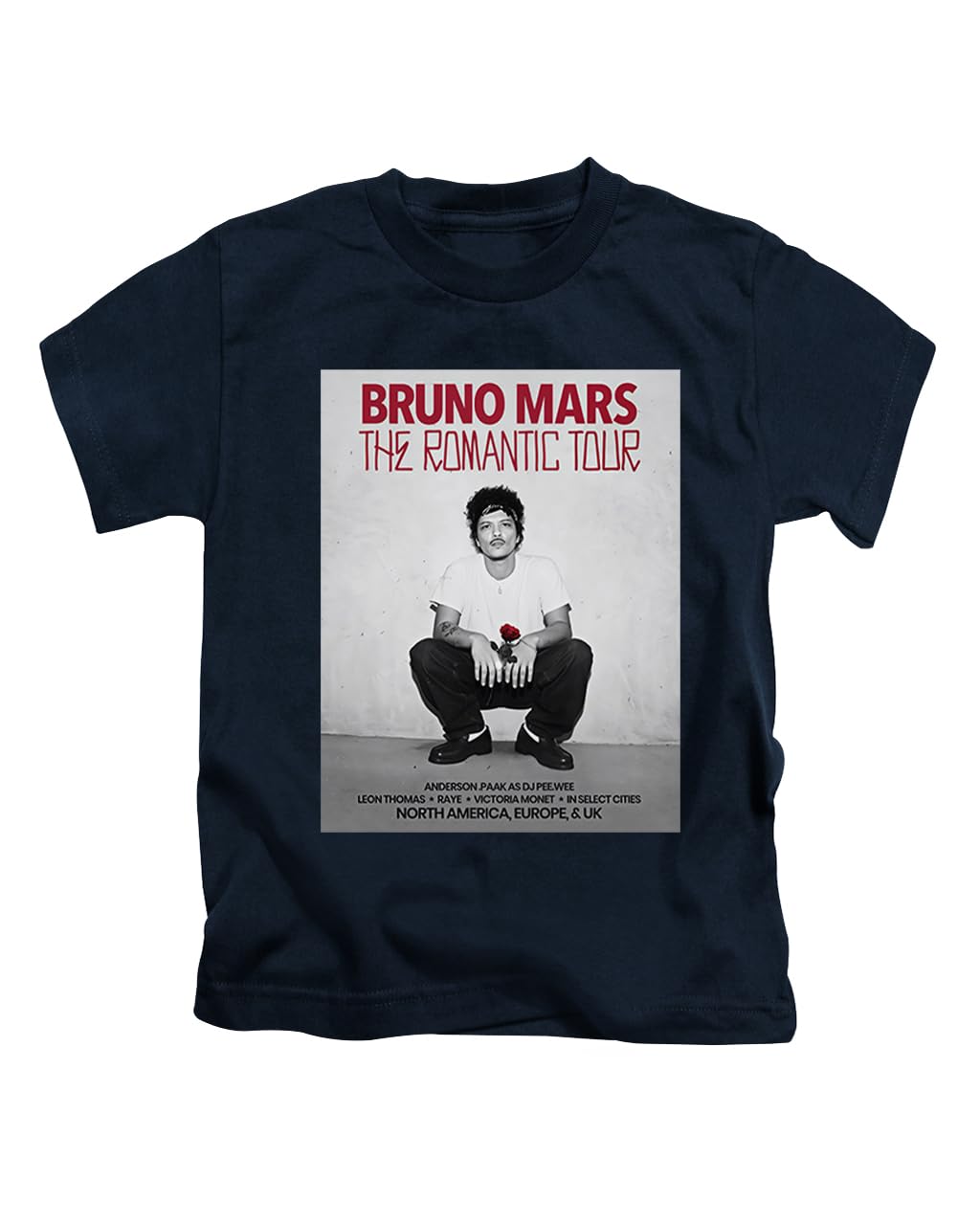 Red Text Bruno pop Mars The Romantic Novelty Meme Iconic Trending Trend Tee T-Shirt Funny Unisex T Shirt Top